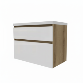 Тумба Подвесная Amica "КРИТ" 2 Ящика Белый