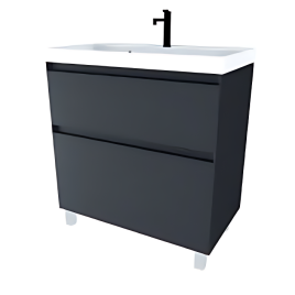 Тумба Напольная Amica "КУБА" 2 Ящика Графит