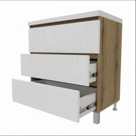 Тумба Напольная Amica "КРИТ" 2 Ящика Белый